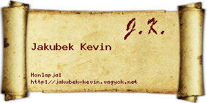 Jakubek Kevin névjegykártya